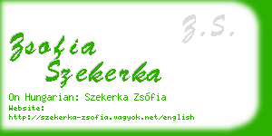 zsofia szekerka business card